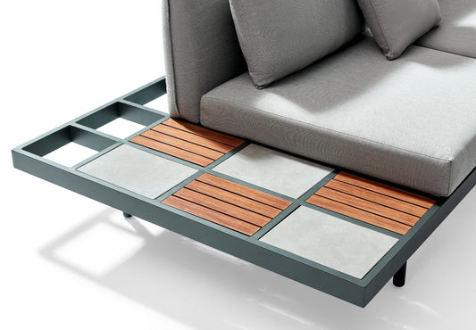 Hoek Loungeset - Bali - Antraciet