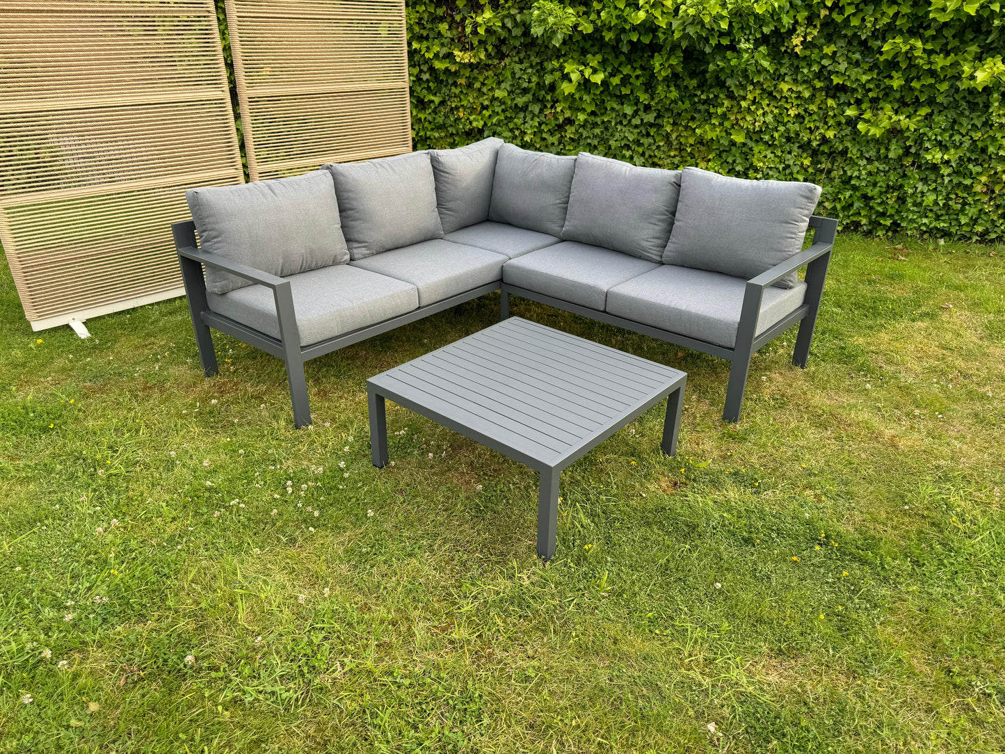 Hoek Loungeset - Hawaii - Aluminium - Antraciet