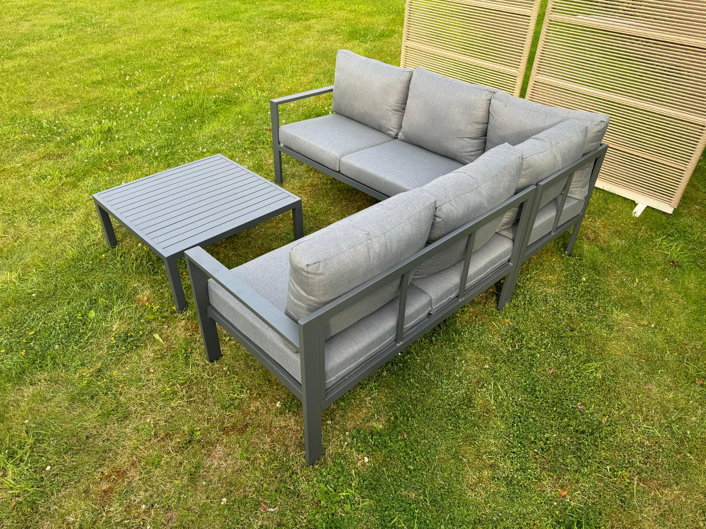 Hoek Loungeset - Hawaii - Aluminium - Antraciet