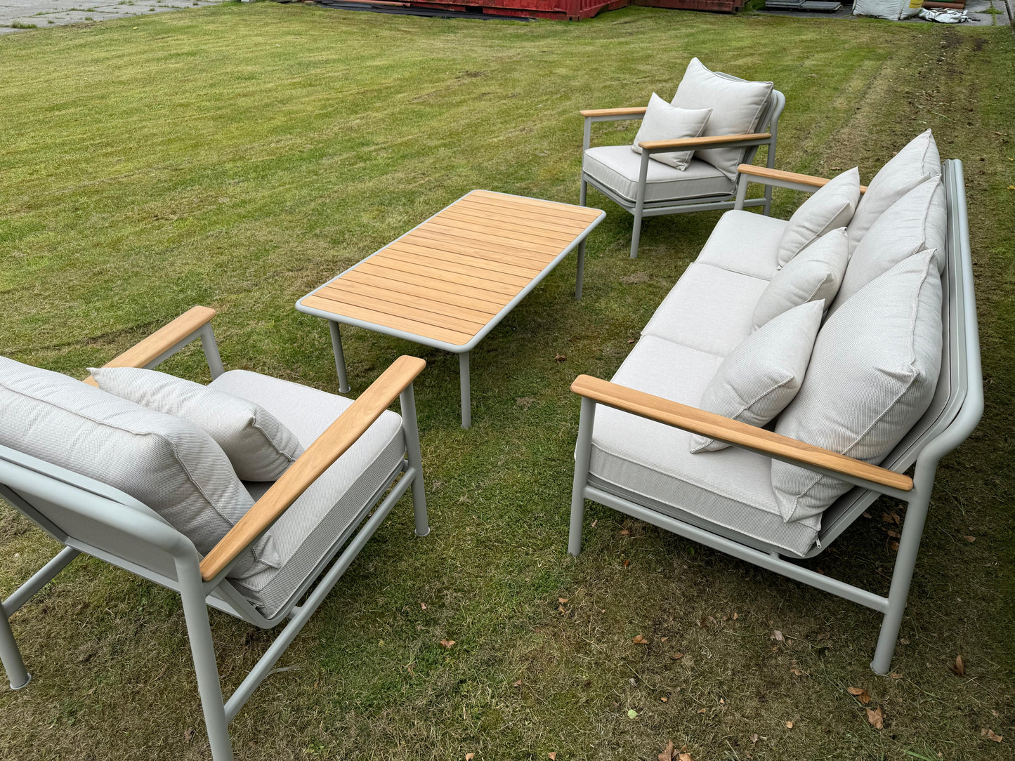 Stoel-Bank Loungeset - Bora Bora - Aluminium Teak