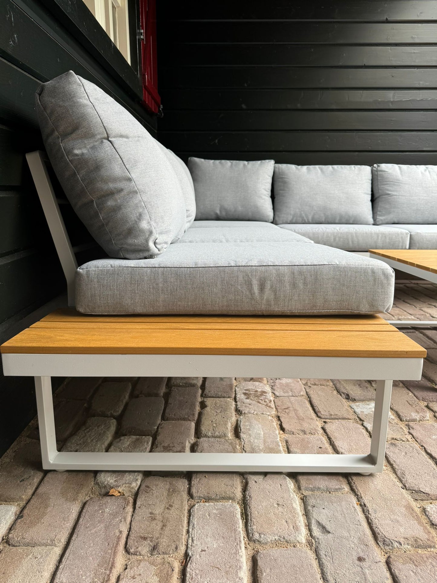 Hoek Loungeset - Madeira - Aluminium - Frost White