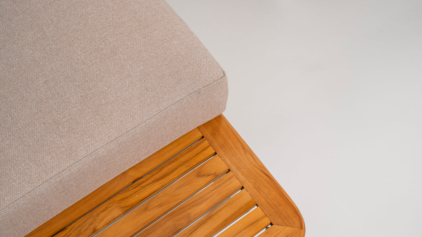 Hoek Loungeset - Capri - Aluminium - Teak
