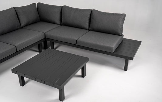 Hoek Loungeset - Cuba - Aluminium - Antraciet