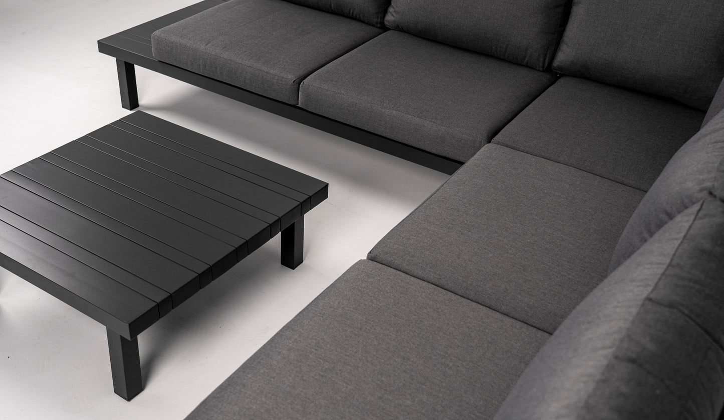 Hoek Loungeset - Cuba - Aluminium - Antraciet