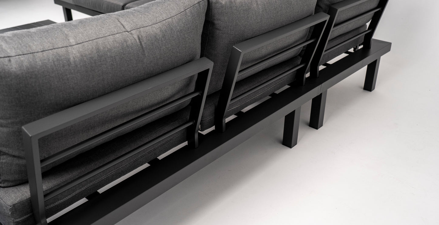 Hoek Loungeset - Cuba - Aluminium - Antraciet
