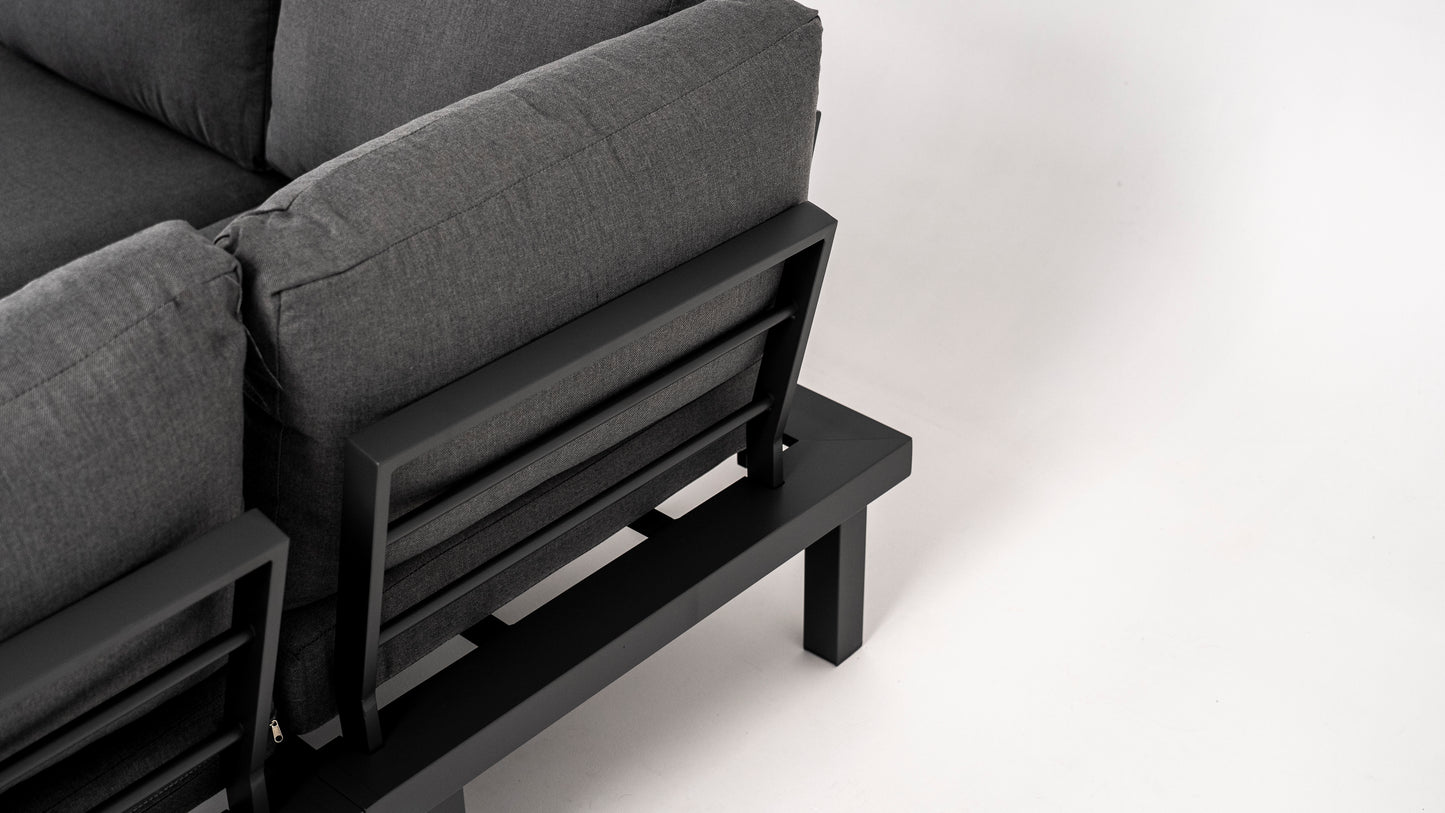Hoek Loungeset - Cuba - Aluminium - Antraciet