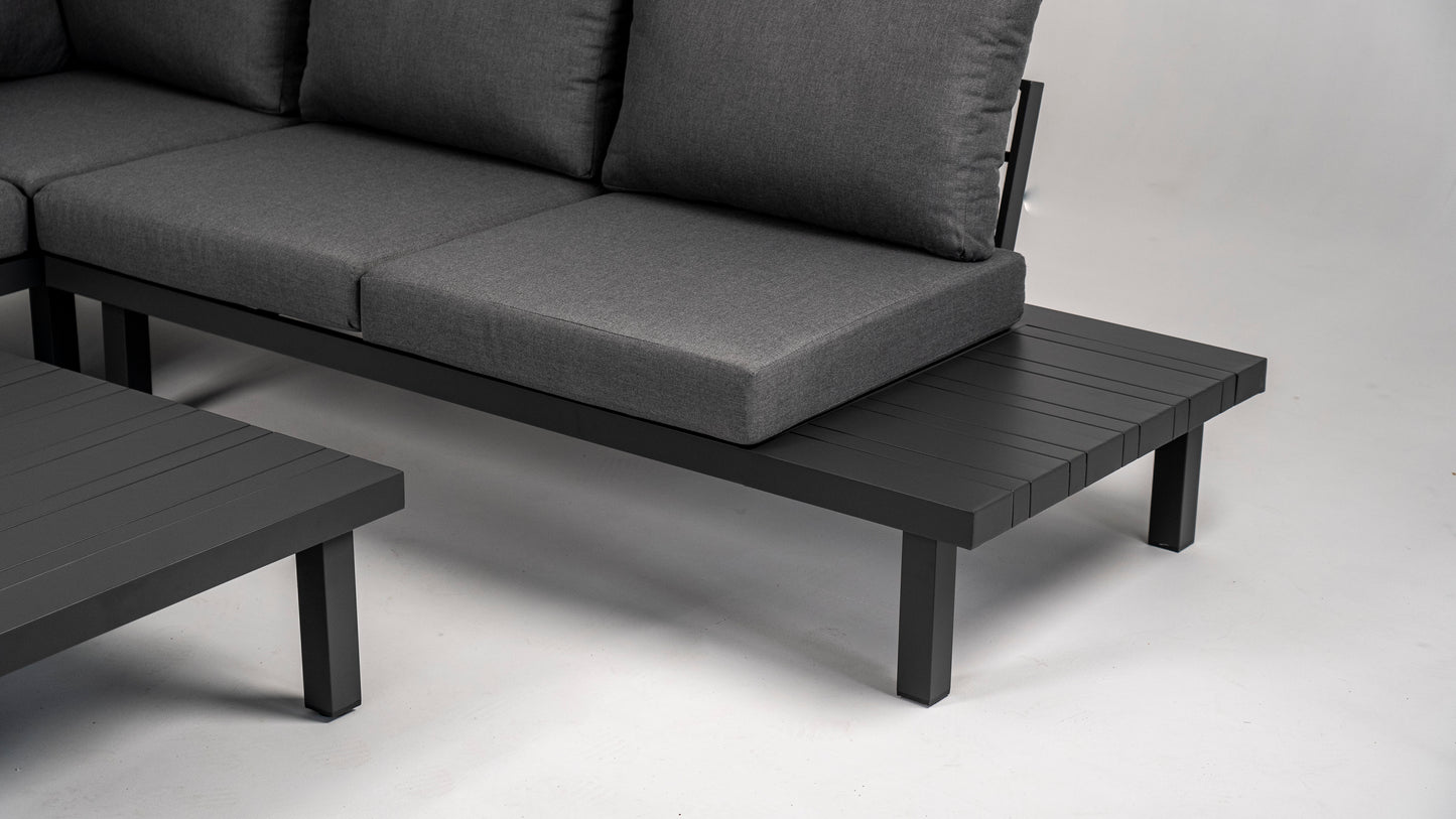 Hoek Loungeset - Cuba - Aluminium - Antraciet