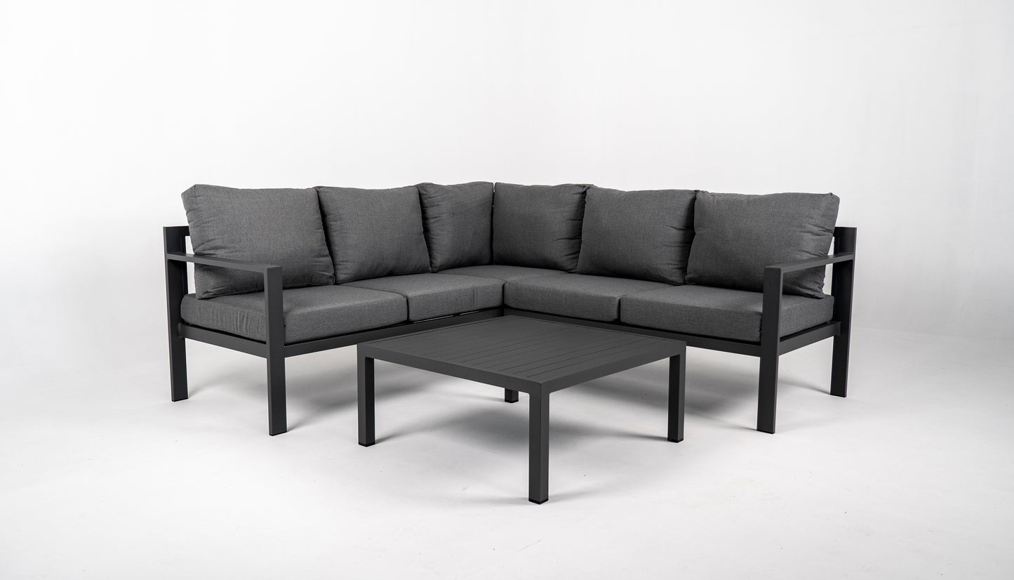 Hoek Loungeset - Hawaii - Aluminium - Antraciet