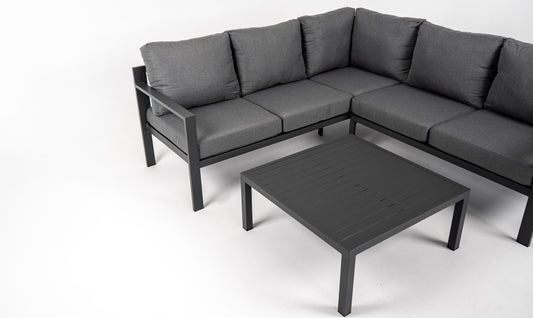 Hoek Loungeset - Hawaii - Aluminium - Antraciet