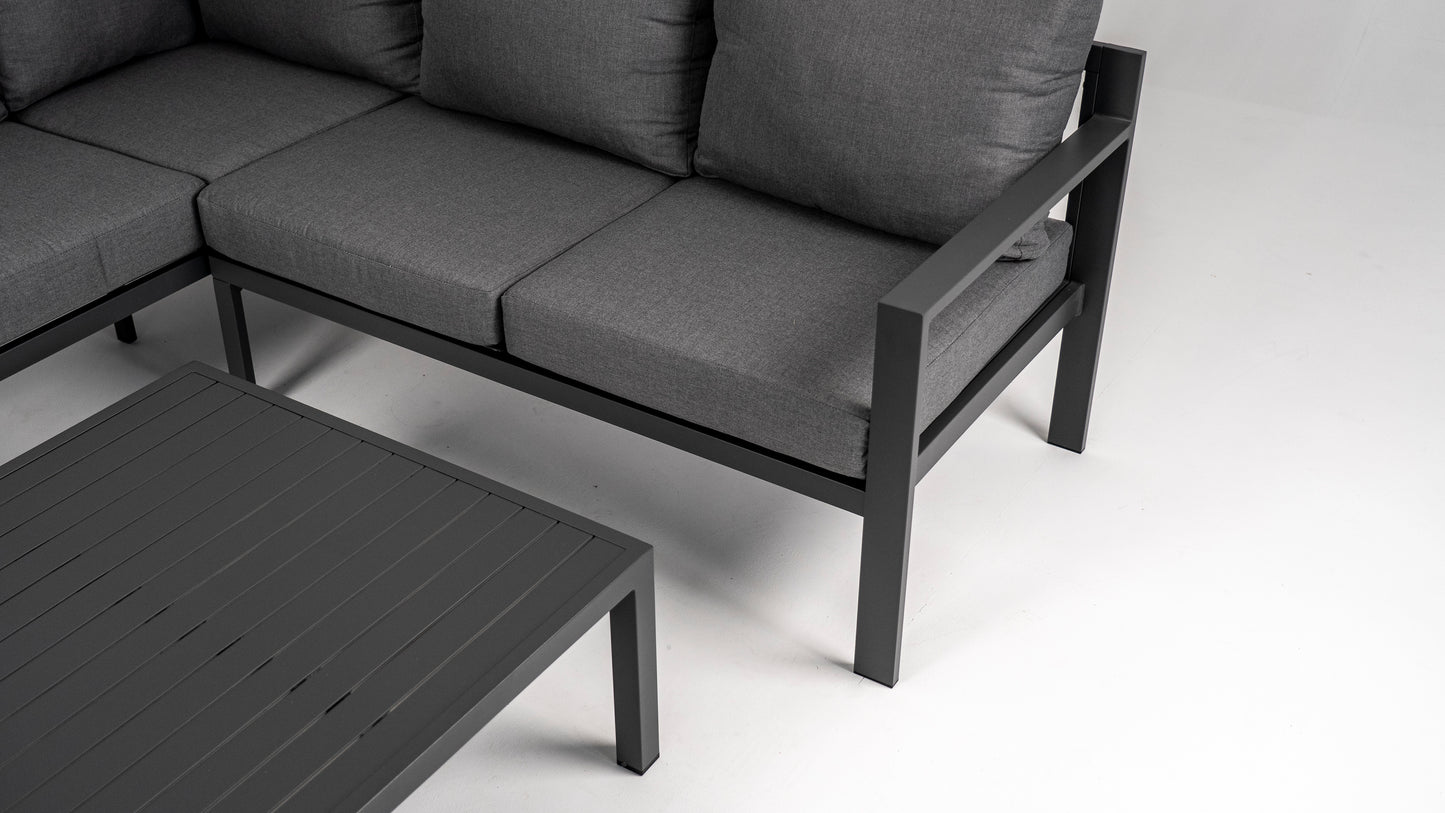 Hoek Loungeset - Hawaii - Aluminium - Antraciet