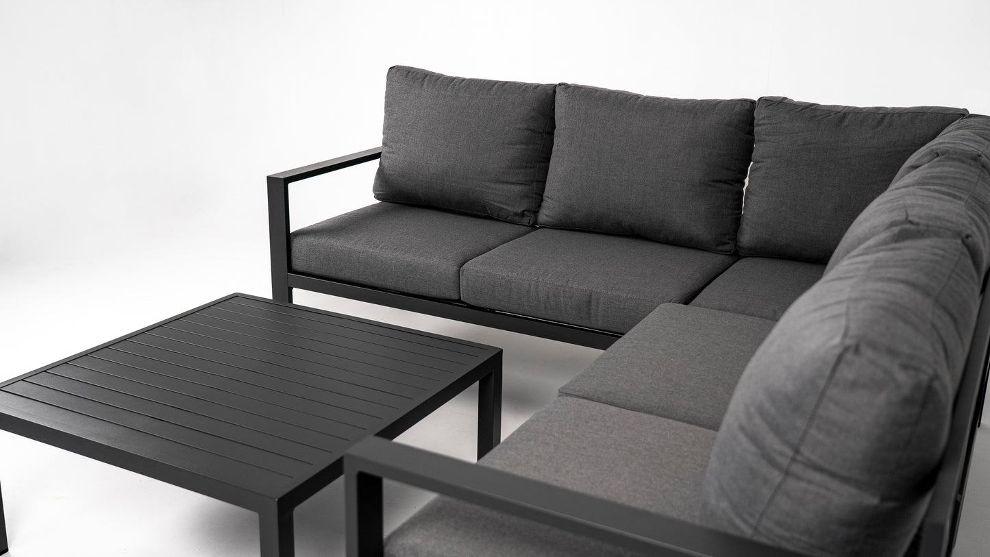 Hoek Loungeset - Hawaii - Aluminium - Antraciet