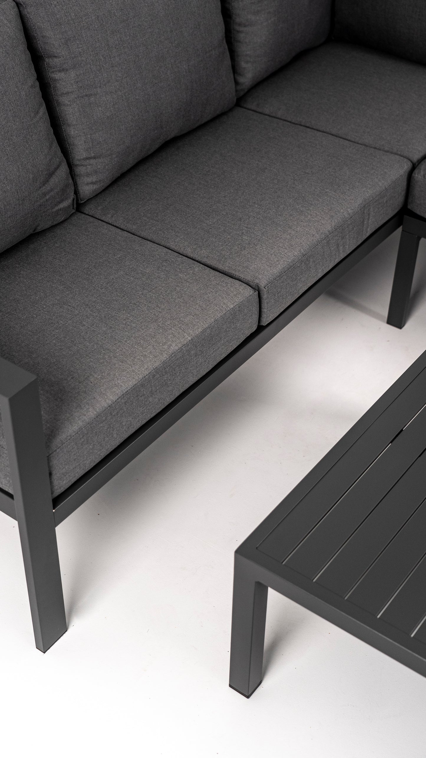 Hoek Loungeset - Hawaii - Aluminium - Antraciet