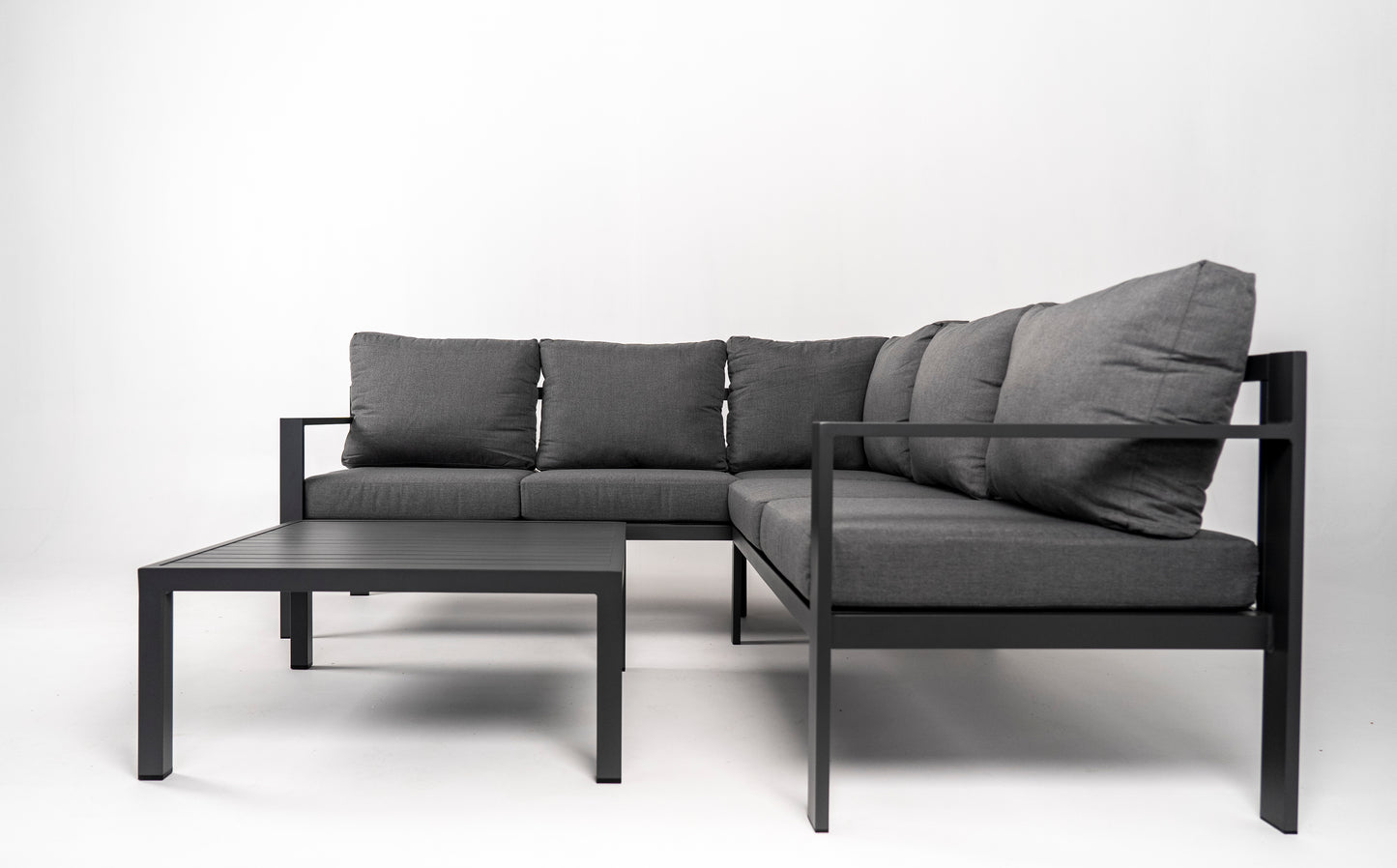 Hoek Loungeset - Hawaii - Aluminium - Antraciet