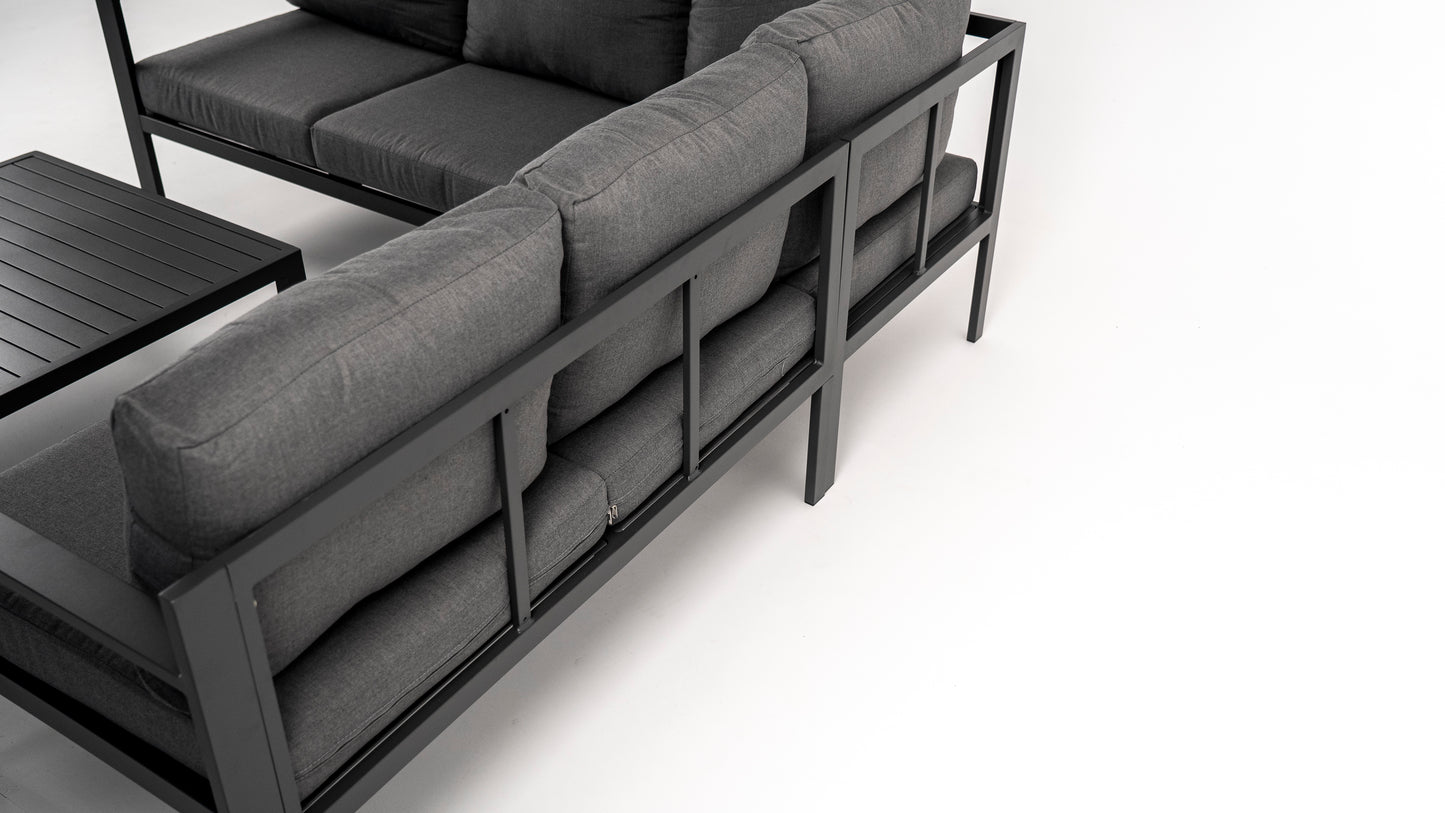 Hoek Loungeset - Hawaii - Aluminium - Antraciet