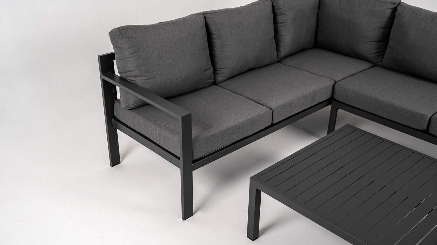 Hoek Loungeset - Hawaii - Aluminium - Antraciet