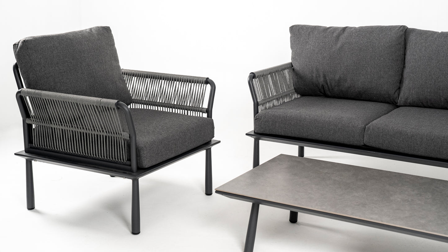 Hoekbank | Loungeset | Trino | Met tussenstuk en stoel