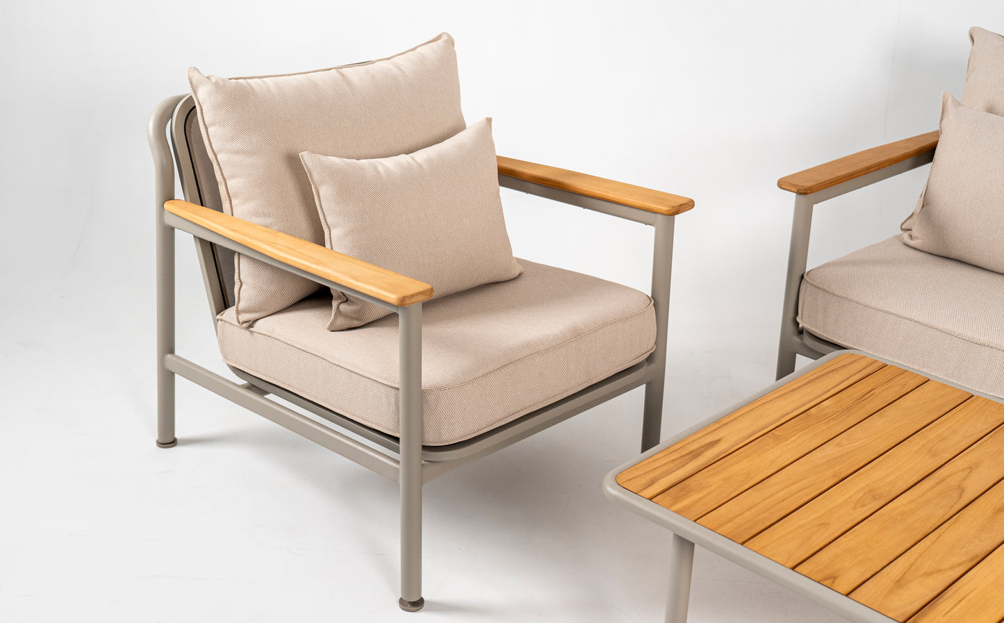 Stoel-Bank Loungeset - Bora Bora - Aluminium Teak