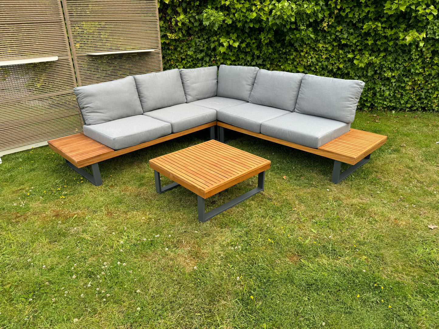 Hoek Loungeset - Malta - Aluminium - Teak