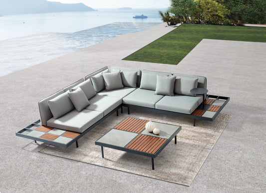 Hoek Loungeset - Bali - Antraciet