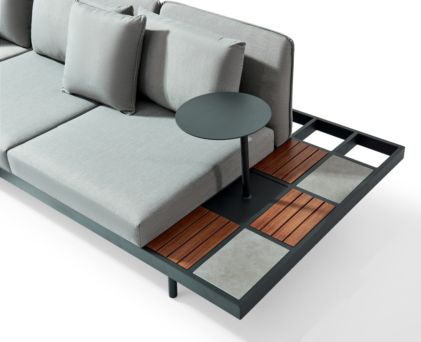 Hoek Loungeset - Bali - Antraciet