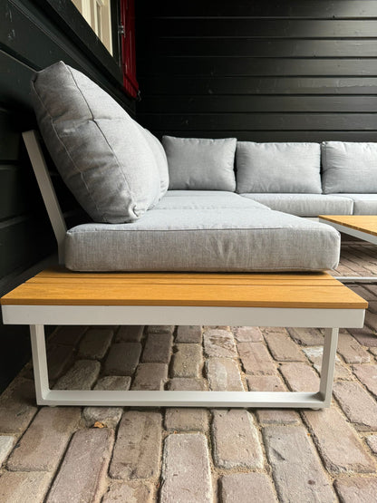 Hoek Loungeset - Madeira - Aluminium - Frost White