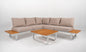 Hoek Loungeset - Capri - Aluminium - Teak