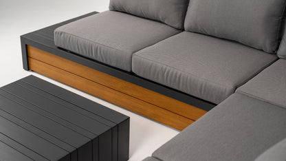 Hoek Loungeset - Ibiza - Aluminium - Antraciet Lichtgrijs