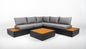 Hoek Loungeset - Formentera - Aluminium - Teak - Smoked Grey