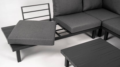 Showroommodel Hoek Loungeset - Cuba - Aluminium - Antraciet (1 beschikbaar)