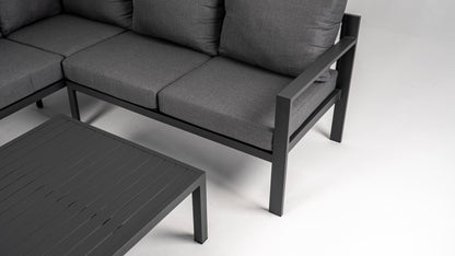Hoek Loungeset - Hawaii - Aluminium - Antraciet