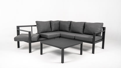 Hoek Loungeset - Hawaii - Aluminium - Antraciet