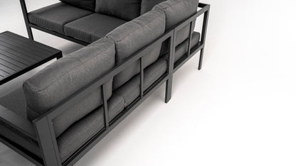 Hoek Loungeset - Hawaii - Aluminium - Antraciet