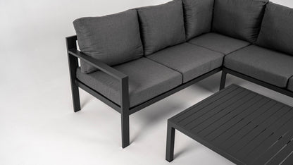Hoek Loungeset - Hawaii - Aluminium - Antraciet