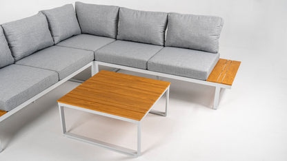 Hoek Loungeset - Madeira - Aluminium - Frost White