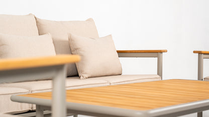 Stoel-Bank Loungeset - Bora Bora - Aluminium Teak