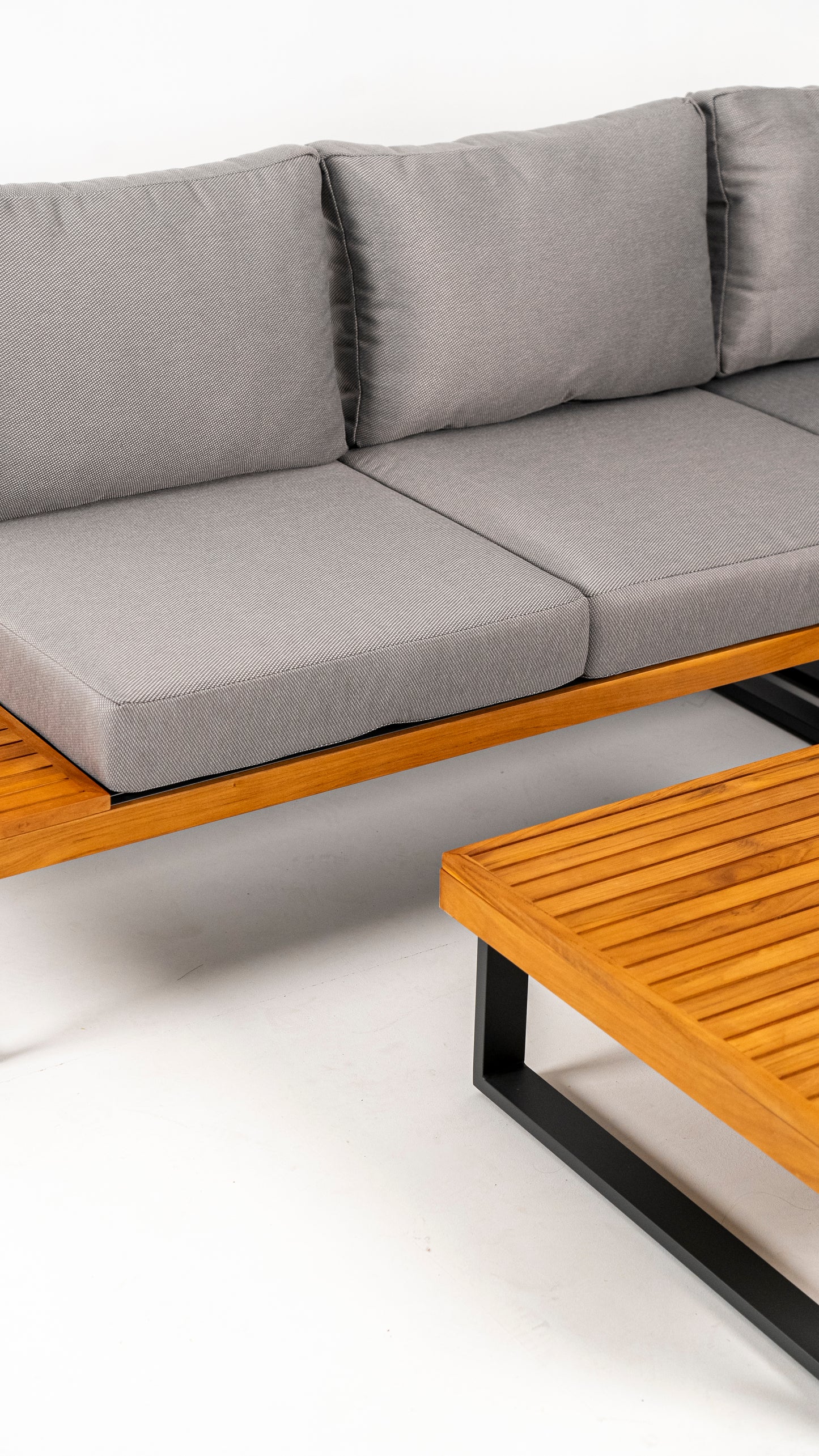Hoek Loungeset - Malta - Aluminium - Teak