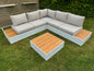 Showroommodel Formentera - Frost White - Aluminium - Teak(1 beschikbaar)